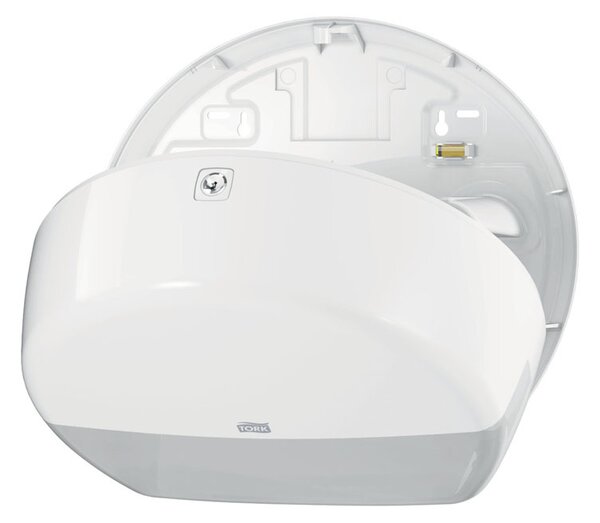 Dozownik Tork na papier toaletowy - T2 Mini Rolka Jumbo, Biały / Szary