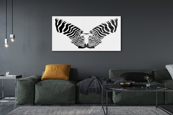 Obraz na szkle Odbicie lustrzane zebra