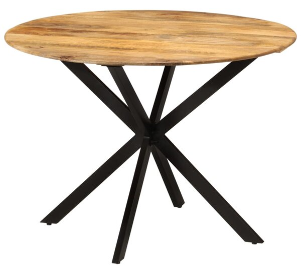 Stół do jadalni, Ø110x78 cm, lite drewno mango i stal
