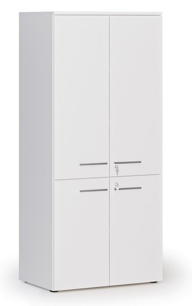 Szafa biurowa pół-drzwi PRIMO WHITE, 800 x 500 x 1781 mm, biały