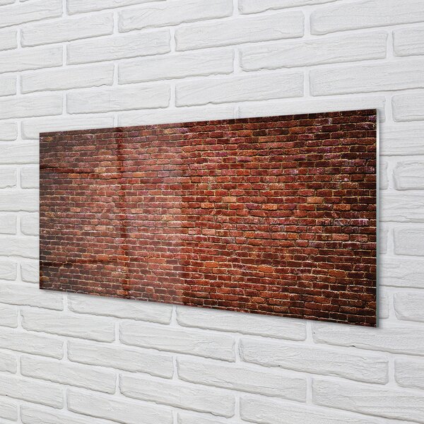 Szklany Panel Postarzany Mur Ceglany
