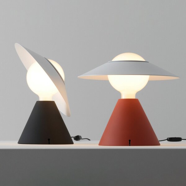 Lampa Stołowa Stilnovo, Fante, czarny, salon, tworzywo sztuczne, design