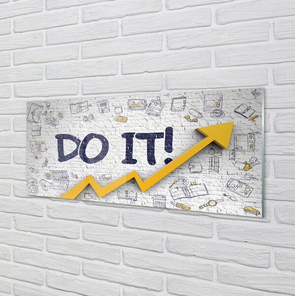 Obraz na szkle Do it napis