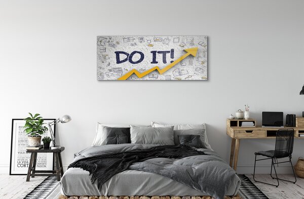 Obraz na szkle Do it napis