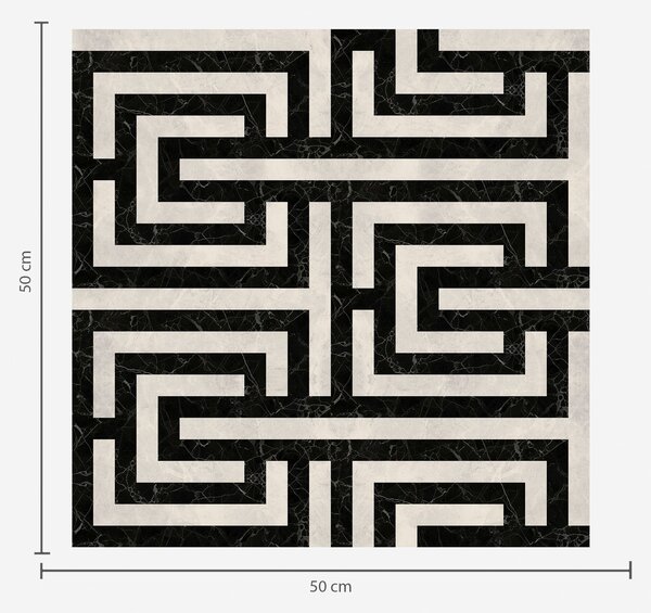 Tapety Czarno-biały geometryczny wzór labiryntu, Tapety Abstrakcyjne, a01073 : Uwalls.pl