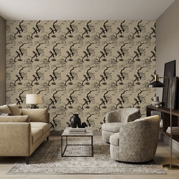 Tapety Ptaki na gałęzi w monochromatycznych odcieniach, Tapety Zwierzęta, Tapety Ptaki, a01116v2 : Uwalls.pl