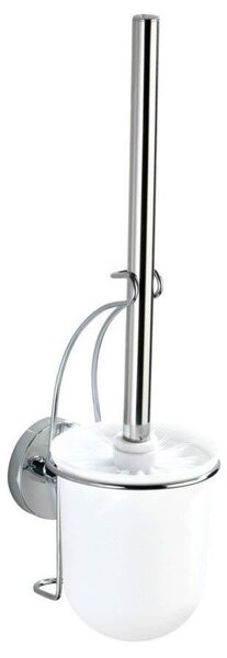 Pojemnik na szczotkę MILAZZO + szczotka WC,Vacuum-Loc - stal chromowana, WENKO