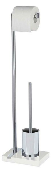 Stojak na papier toaletowy i szczotkę do WC, NOBLE WHITE - 2 w 1, WENKO