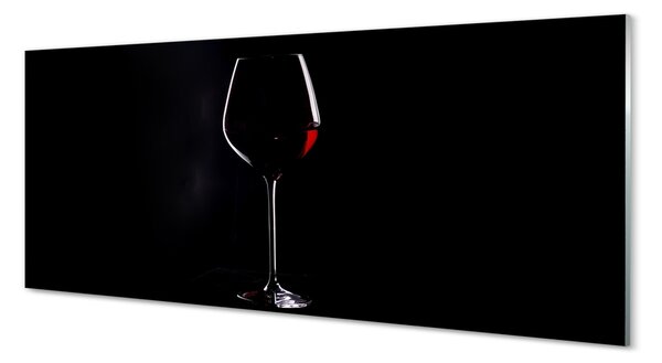 Obraz na szkle Czarne tło kieliszek z winem