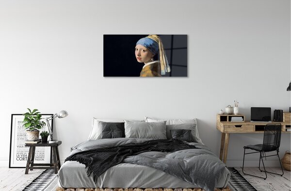 Obraz na szkle Dziewczyna z perłą - Johannes Vermeer