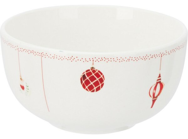 Zestaw kubka porcelanowego i miseczki Świąteczny krasnal