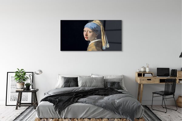 Obraz na szkle Dziewczyna z perłą - Johannes Vermeer