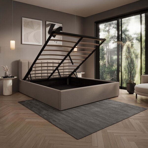 MebleMWM Łóżko tapicerowane z pojemnikiem SFG0143 | 180x200 | Boucle | Ciemny Beż #4