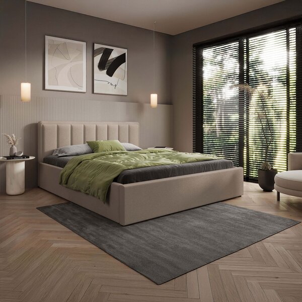 MebleMWM Łóżko tapicerowane z pojemnikiem SFG0143 | 180x200 | Boucle | Ciemny Beż #4