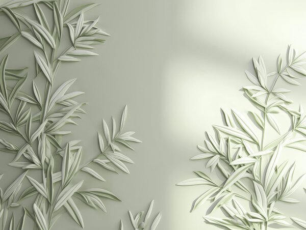 Fototapety Imitacja płaskorzeźbionych liści, Fototapety Natura, Fototapety Liście, w05244v1 : Uwalls.pl