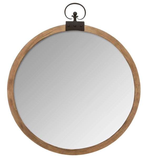Lustro ścienne, okrągłe, dekoracyjne w oprawie MDF, Ø 74 cm
