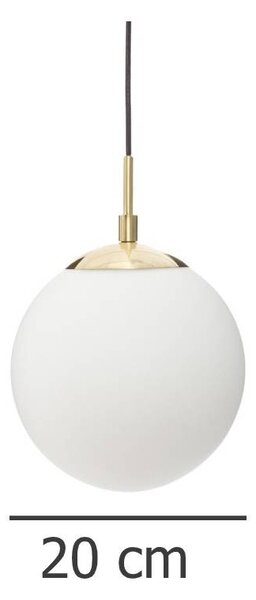 Okrągła lampa wisząca DRIS, kula, Ø 20 cm