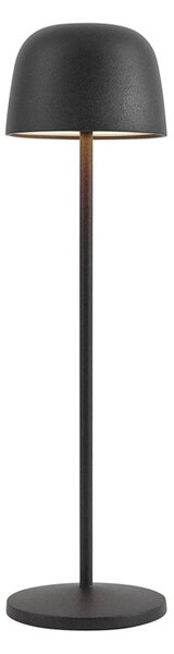 Lampa stołowa czarna z możliwością ładowania LED ze stacją ładującą IP65 - Raika