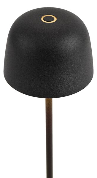 Lampa stołowa czarna z możliwością ładowania LED ze stacją ładującą IP65 - Raika