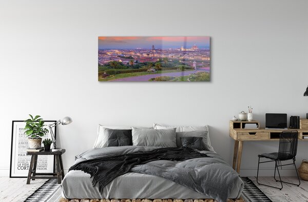 Obraz na szkle Włochy Panorama rzeka