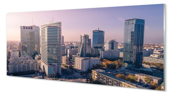 Obraz na szkle Warszawa Wieżowce panorama