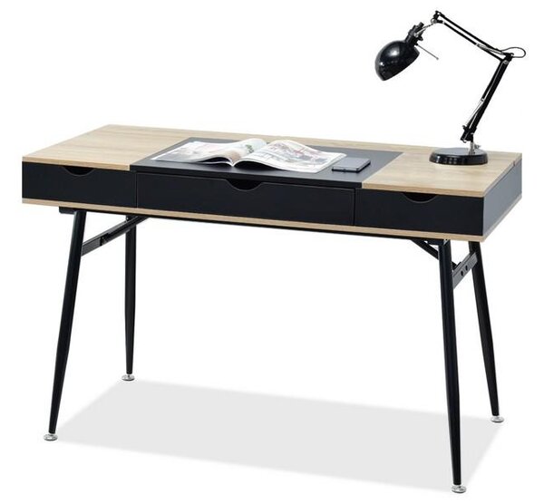 Nowoczesne biurko w skandynawskim stylu pod komputer boden czarne