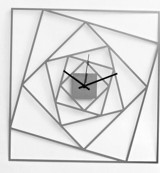 Średniej wielkości zegar ścienny ze stali 38x38cm: Róże | atelierDSGN