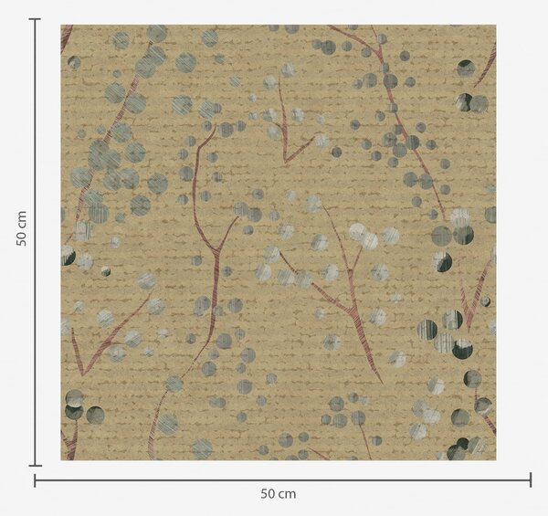 Tapety Abstrakcyjny wzór botaniczny z okręgami, Tapety Z kwiatami, a01126 : Uwalls.pl