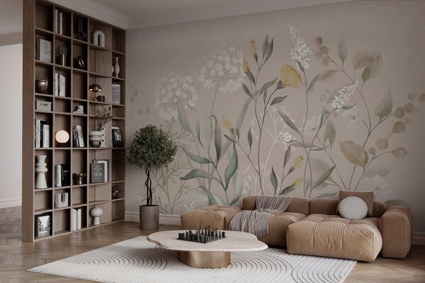 Fototapety Kompozycja botaniczna w ciepłych odcieniach beżu, Tapety Wyjątkowe, w05154v2 : Uwalls.pl