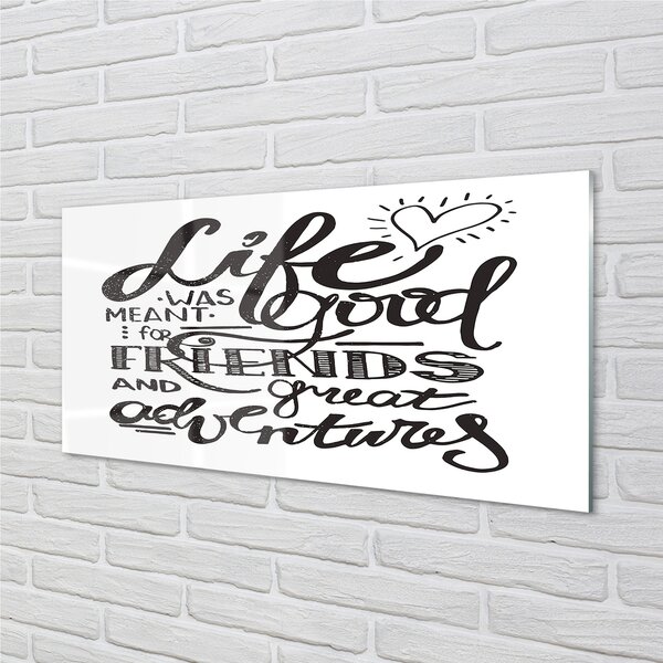 Obraz na szkle Motywujący brązowy napis