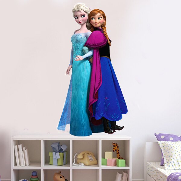 Naklejka na ścianę "Elsa i Anna" 74x40 cm