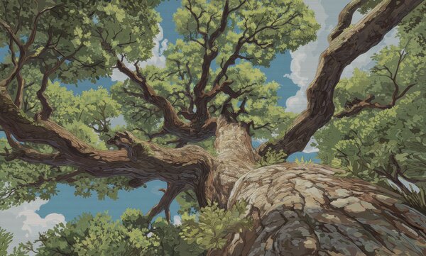 Fototapety Majestatyczne drzewo mozaikowe, Fototapety Natura, w05368 : Uwalls.pl