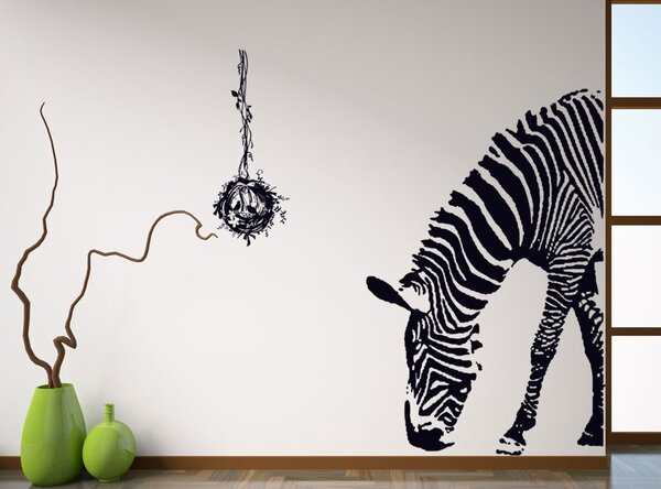 Naklejka na ścianę "Zebra" 100x95 cm