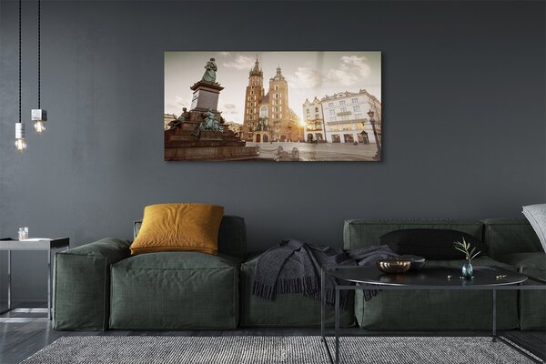 Obraz na szkle Kraków Pomnik kościół