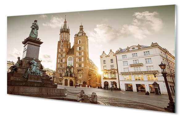 Obraz na szkle Kraków Pomnik kościół