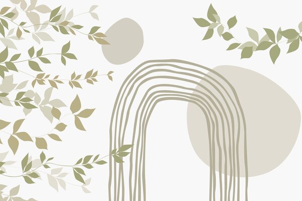 Fototapety Abstrakcja i liście, Fototapety Minimalistyczny styl, w05373v1 : Uwalls.pl