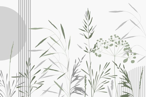 Fototapety Abstrakcyjne sylwetki roślinności, Fototapety Natura, w05375 : Uwalls.pl