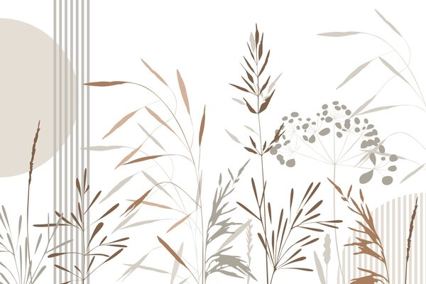 Fototapety Abstrakcyjne sylwetki roślinności, Fototapety Natura, w05375v1 : Uwalls.pl