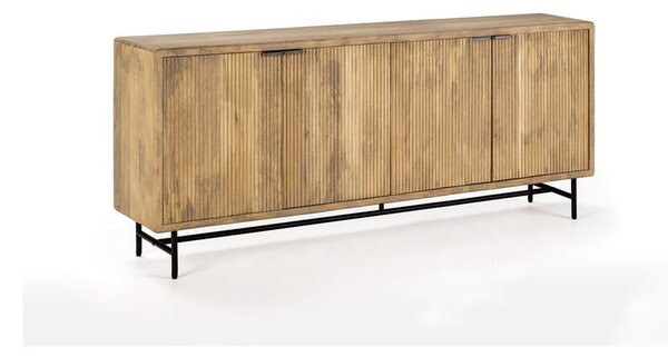 Komoda z litego drewna mango w naturalnym kolorze 190x85x40 cm Mundra – MOME