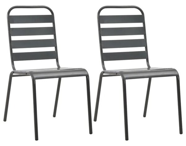 Zestaw metalowych mebli ogrodowych Ewera 2X - szary