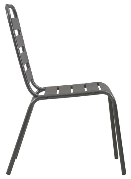 Zestaw metalowych mebli ogrodowych Ewera 2X - szary