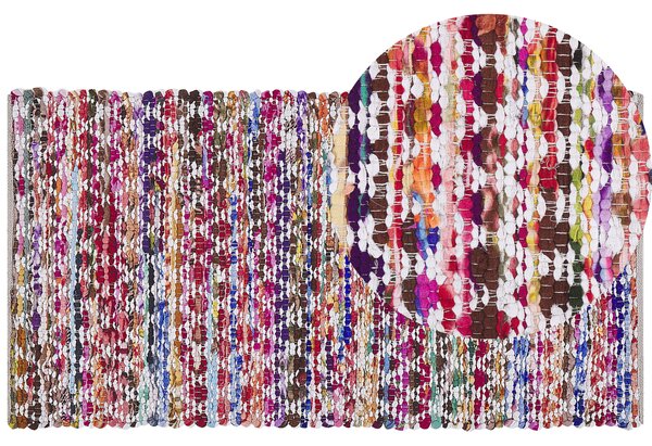 Boho dywan ręcznie tkany 80 x 150 cm prostokątny kolorowy Arakli Beliani