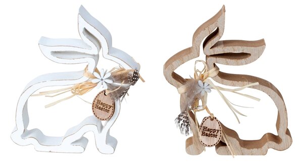 Wielkanocny drewniany zając BUNNY SILHOUETTE - różne warianty