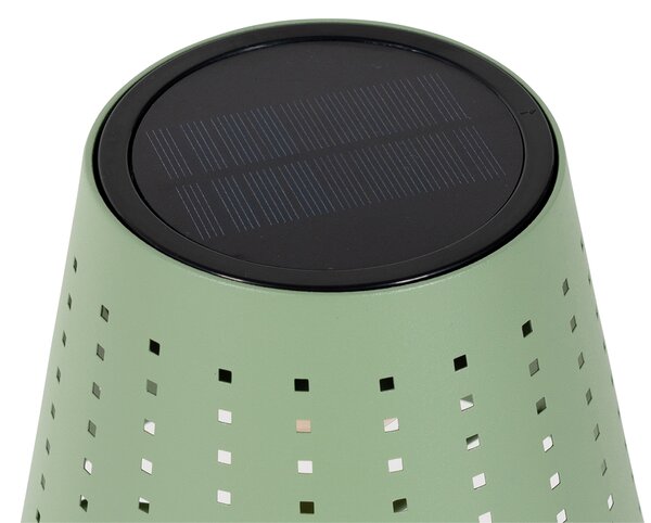 Zestaw 2 lamp stołowych zielonych w komplecie z diodą LED, 3-stopniowy ściemniacz, ładowanie i energia słoneczna - Ferre