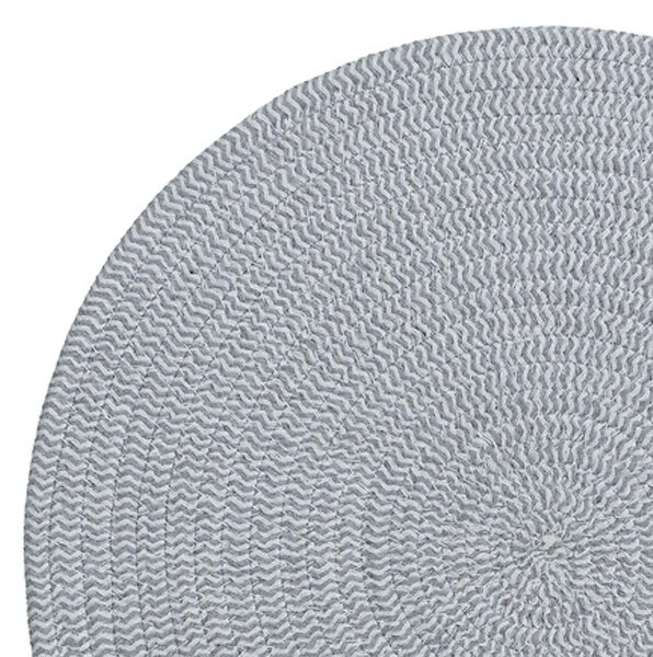 Okrągła podkładka na stół COTTON SPIRAL Ø 38 cm szara