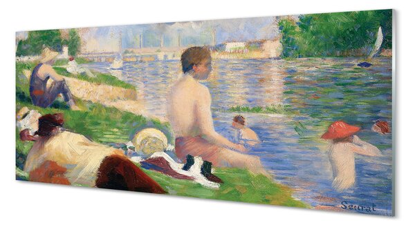 Obraz na szkle Studium końcowe dla kąpiących się w Asnieres - Georges Seurat