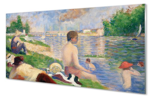 Obraz na szkle Studium końcowe dla kąpiących się w Asnieres - Georges Seurat