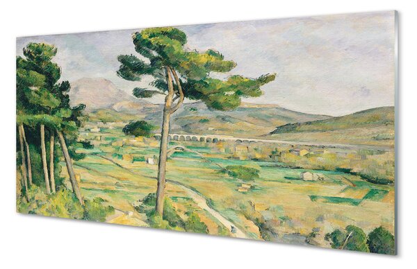 Obraz na szkle Góra Św. Wiktorii i wiadukt w dolinie rzeki Arc - Paul Cézanne