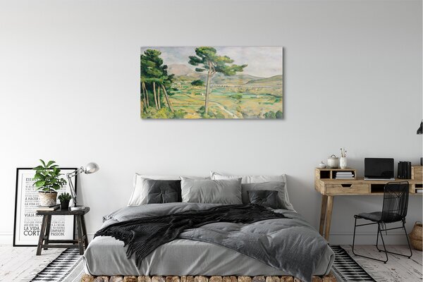 Obraz na szkle Góra Św. Wiktorii i wiadukt w dolinie rzeki Arc - Paul Cézanne