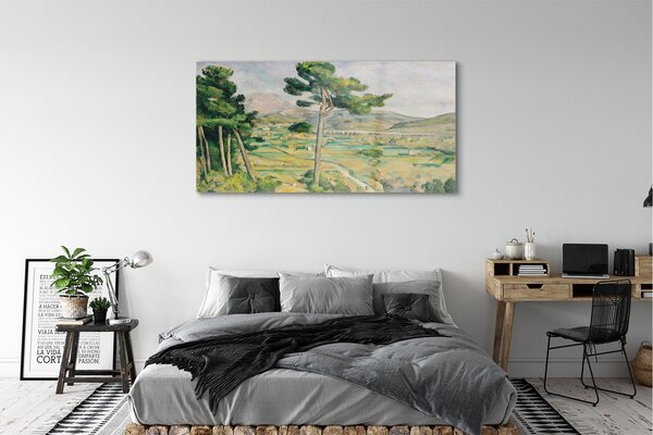 Obraz na szkle Góra Św. Wiktorii i wiadukt w dolinie rzeki Arc - Paul Cézanne